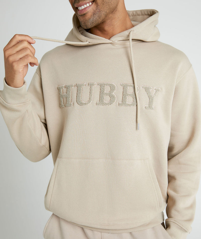 Hubby Teddy Hoodie - Stone