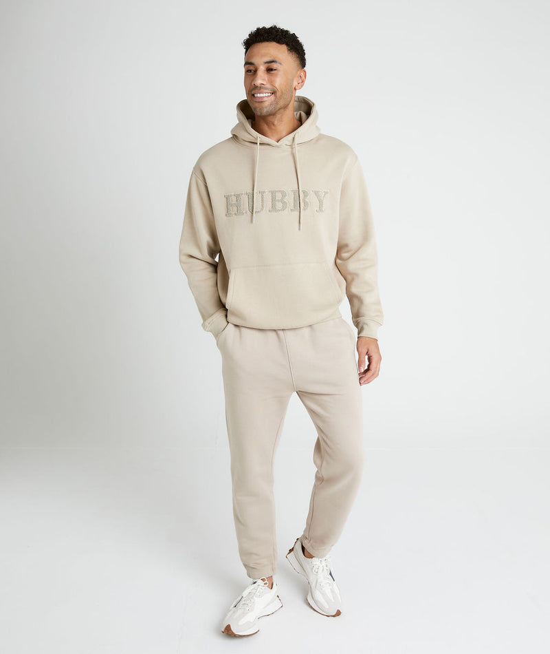 Hubby Teddy Hoodie - Stone