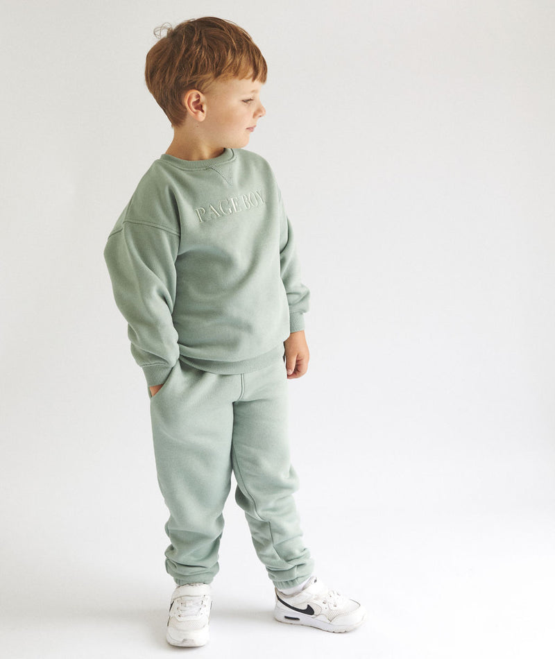 Page Boy Sweatshirt and Sweatpants Set - Junior - Sage
