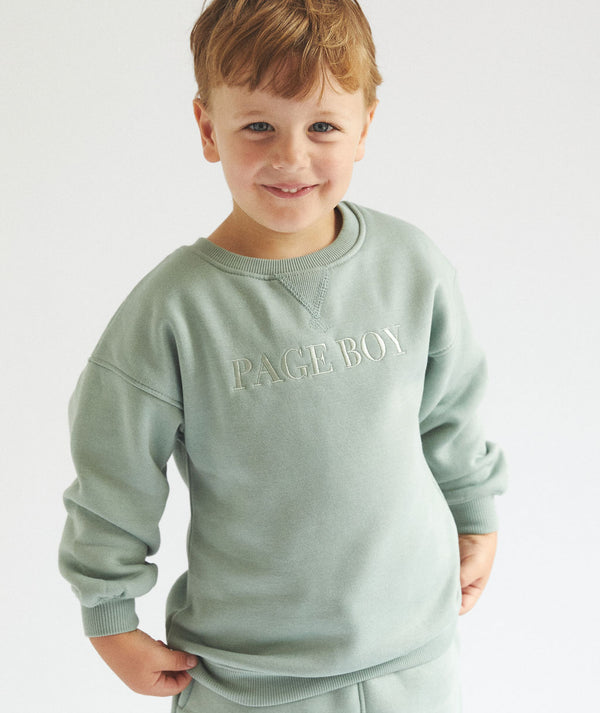 Page Boy Sweatshirt and Sweatpants Set - Junior - Sage