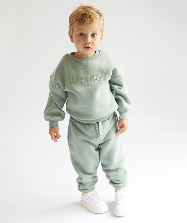 Page Boy Sweatshirt and Sweatpants Set - Infant - Sage