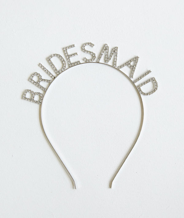 Bridesmaid Rhinestone Headband - Silver