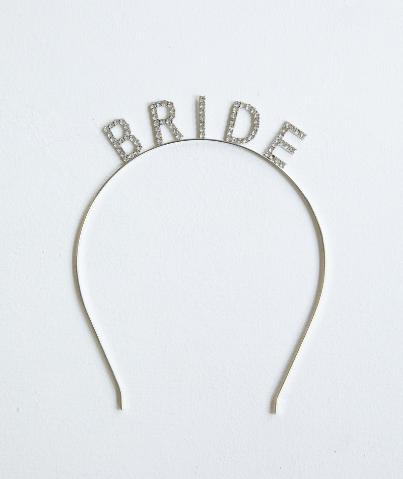 Bride Rhinestone Headband - Silver