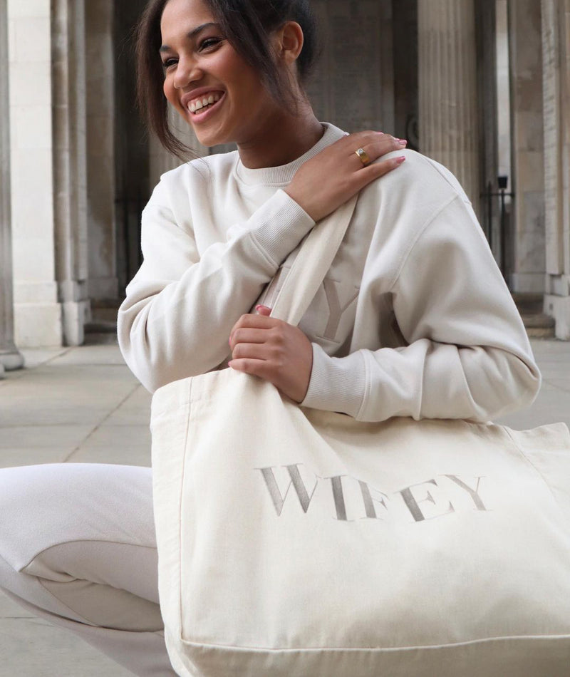Wifey Statement Tote Bag - Champagne