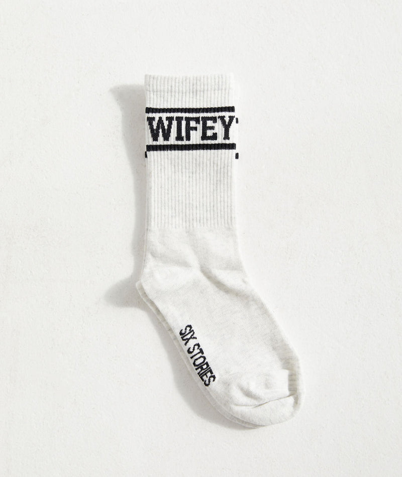 Wifey Socks - Grey Marl | Six Stories