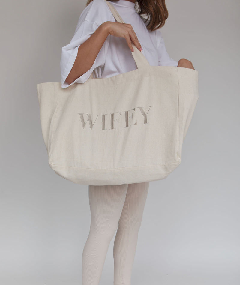 Wifey Statement Tote Bag - Champagne