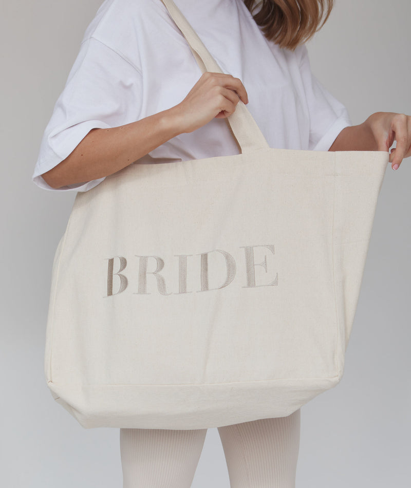 Bride Statement Tote Bag - Champagne