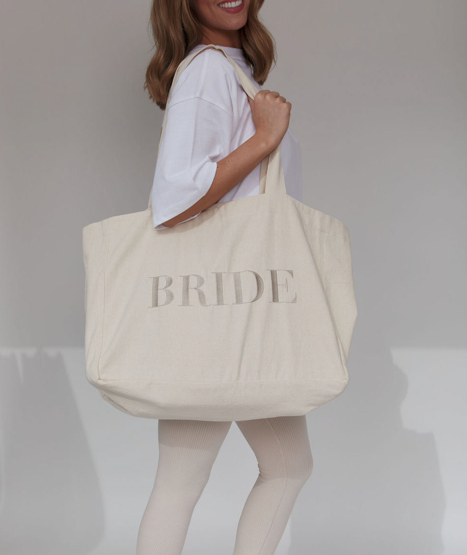 Bride Statement Tote Bag - Champagne