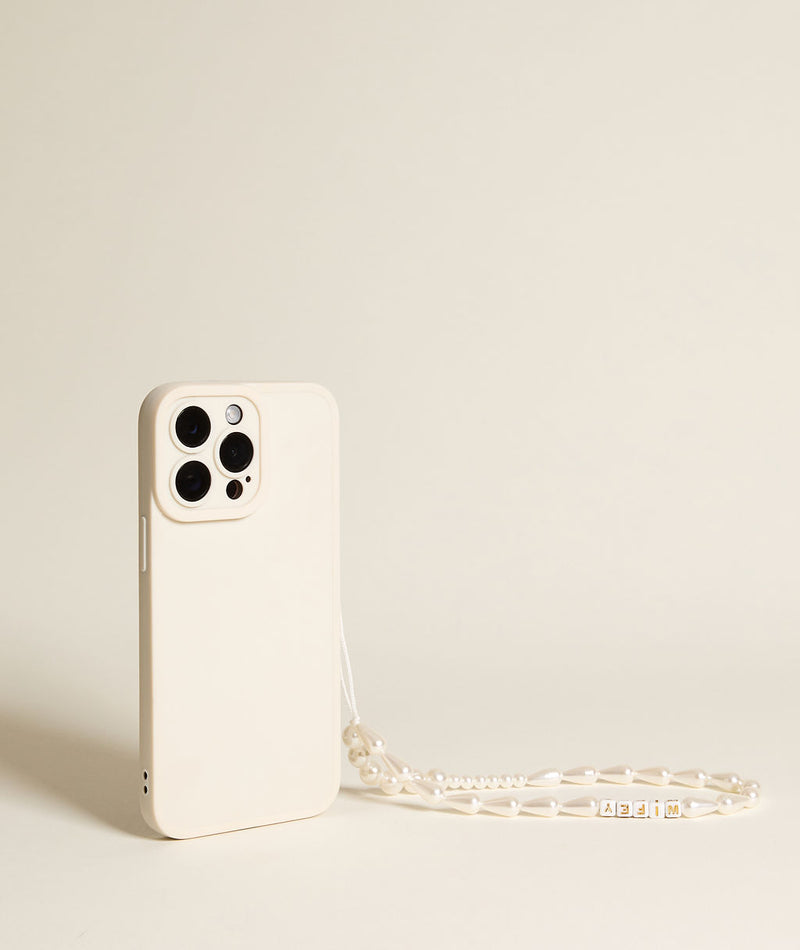 Wifey Pearl Phone Charm - Gold