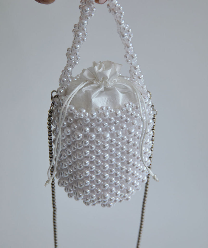 Pearl Bucket Bag - Silver